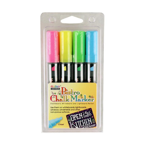 BISTRO CHALK MARKERS CHISEL TIP 4