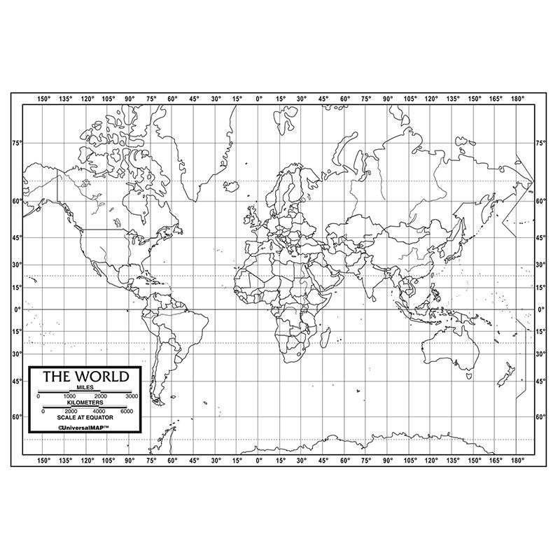 WORLD OUTLINE MAPS PAPER