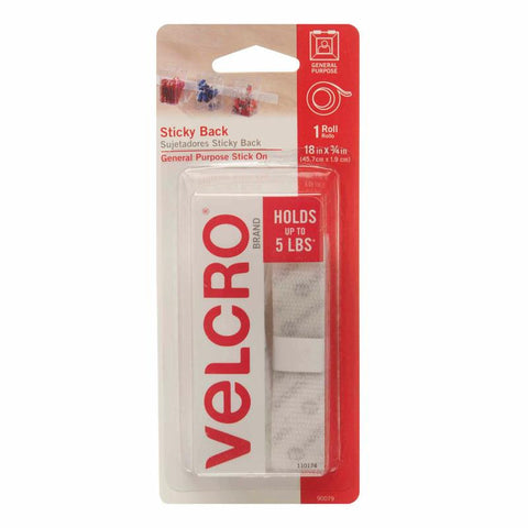 VELCRO TAPE 3-4 X 18 STRIPS WHITE