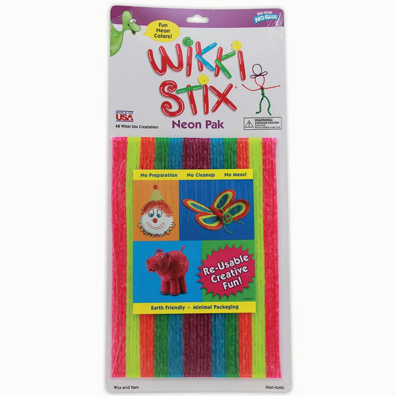 WIKKI STIX NEON COLORS 8IN 48PK