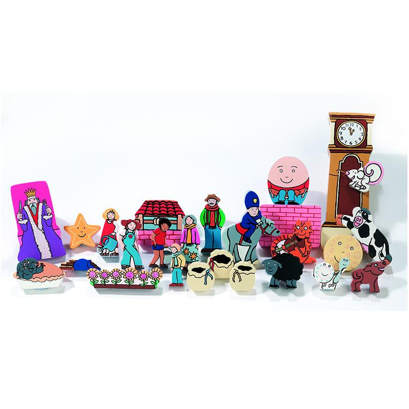 NURSERY RHYME WOODEN FIGURES