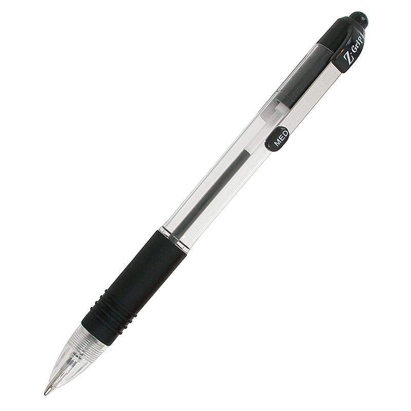 Z GRIP BALLPOINT PEN BLACK 12 CT