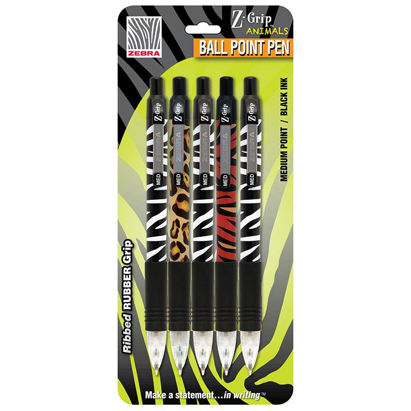 Z GRIP ANIMALS 5PK RETRACTABLE PENS